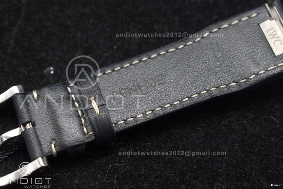 Edition A32111 1:1 Blue Mark Dial Pilot IW328203 on Leather ZF XX Best Dark Strap Blue 1203